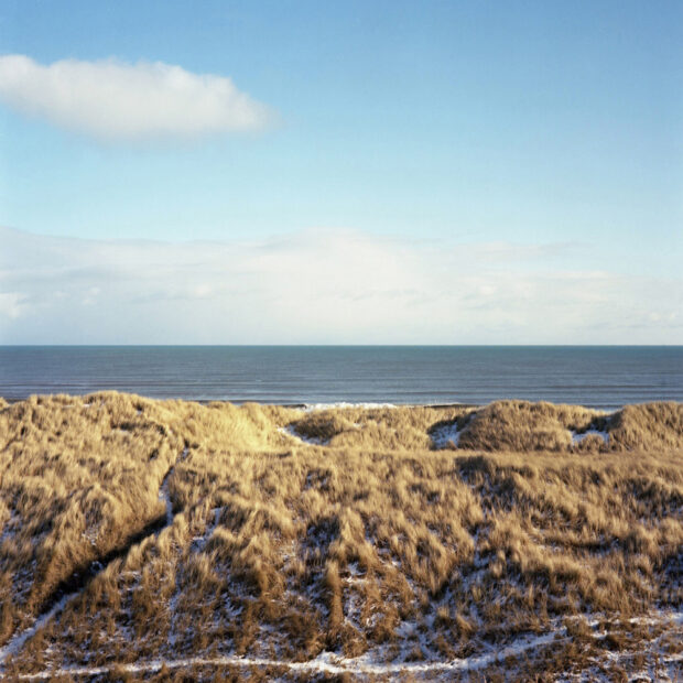Sand dunes in the snow, Menie Estate, Aberdeenshire, Scotland