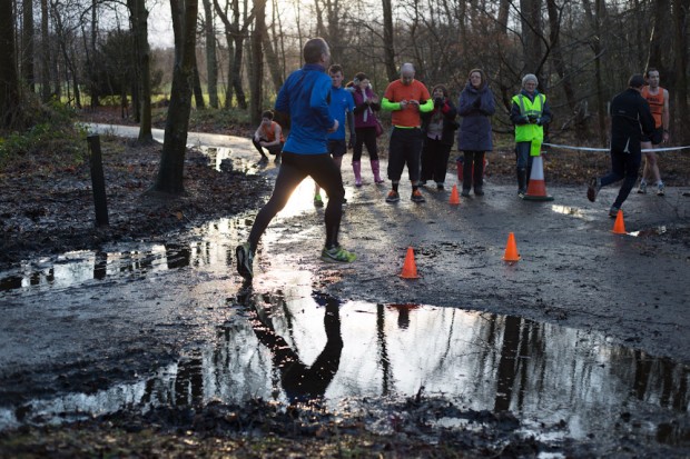 ParkRun in Pollok Park, in Glasgow, Scotland, 1st January 2013