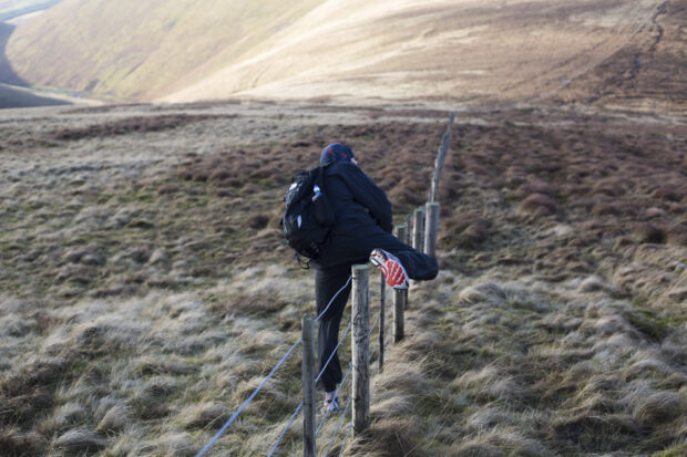 An undignified entry into Scotland. Photograph © Colin McPherson 2014, all rights reserved.