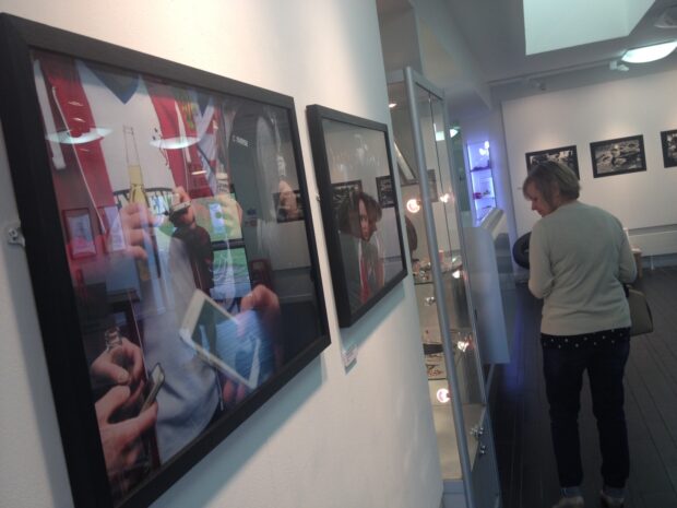 Jeremy Sutton-Hibbert's work from his Rangers FC series 'Life In The 3rd' on show.