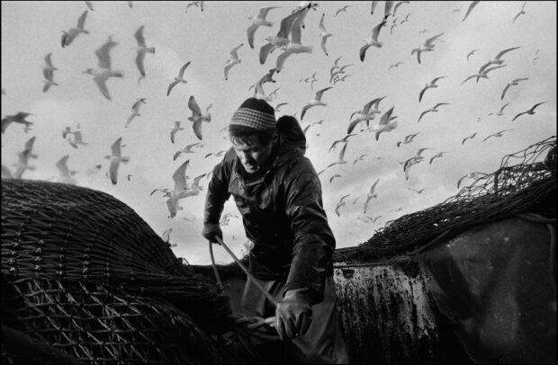 Aboard the seine netter 'Argosy', on the North Sea, 1995. ©Jeremy Sutton-Hibbert, all rights reserved.