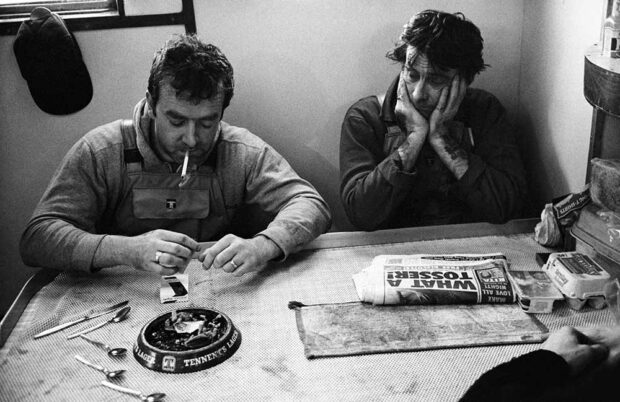 Aboard the 'Argosy' seine-net fishing boat, in the North Sea, Scotland, February 1995. Photograph by ©Jeremy Sutton-Hibbert 1995.